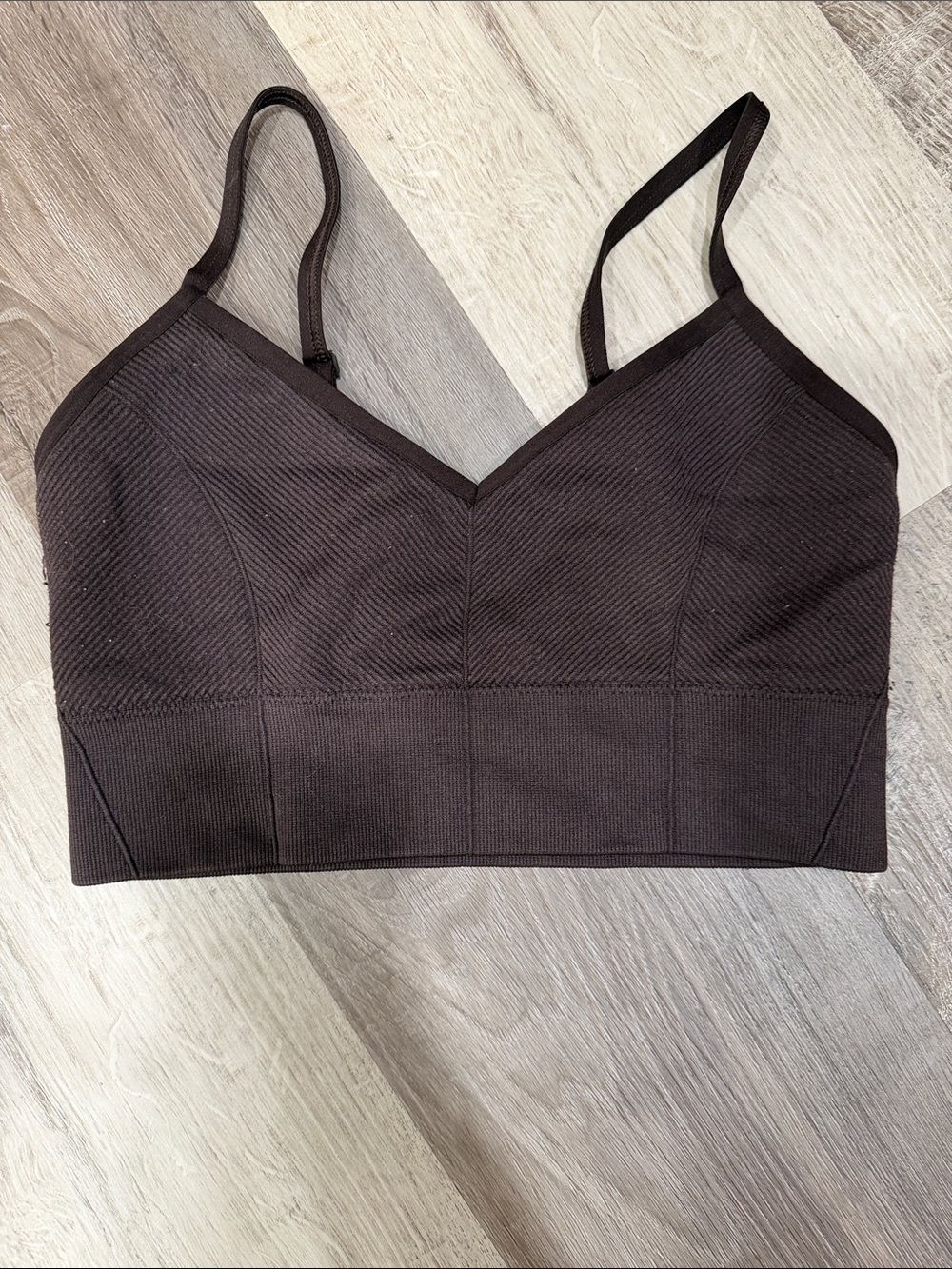 aerie Ribbed Longline Bralette - Black